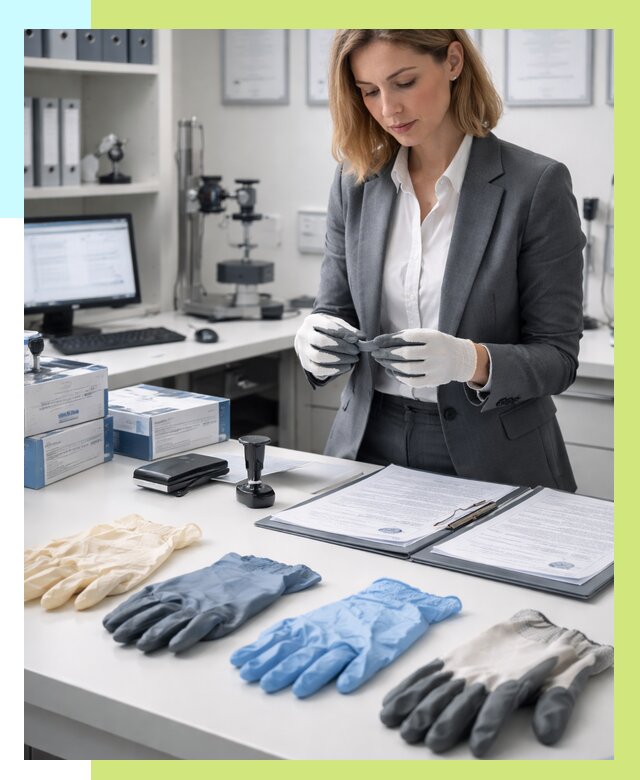 Сертификация перчаток в Белорецке от 8616 р. | Алешин-Блр