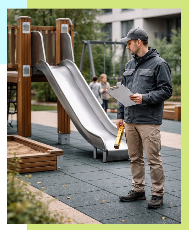 Сертификация детских площадок в Белорецке от 25343 р. | Алешин-Блр